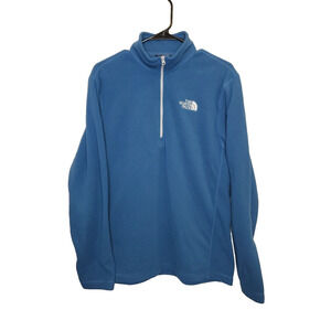 The North Face Fleece Blue Men's Size Medium 1/4 Zip Pullover Sweatshirt